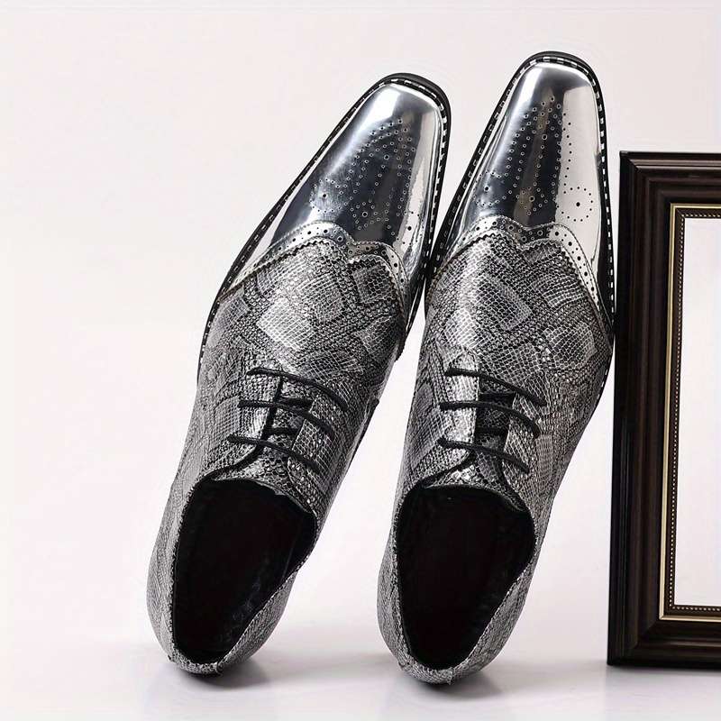 Mens Leather Shoes Color Silvery Sizeuk 10.5