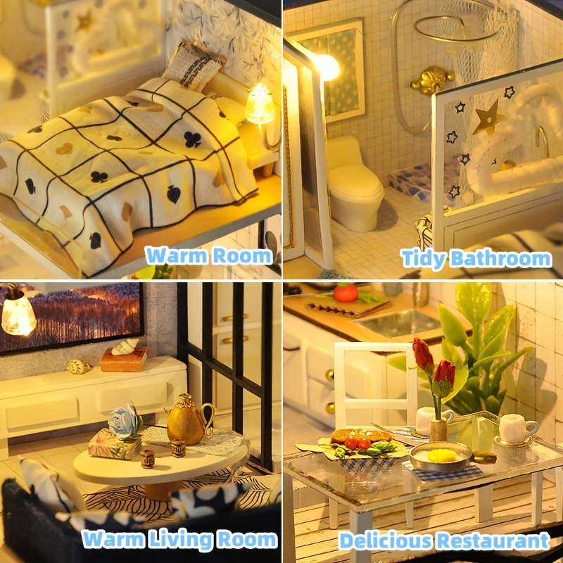 3D House Puzzle Model Style Warm House Including Tools