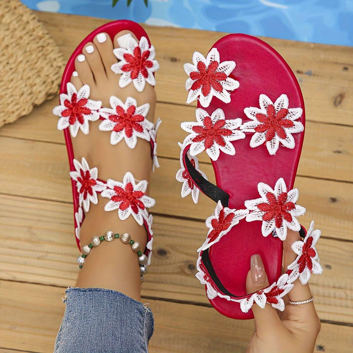 Sandals Color Black Sizeuk 7.5
