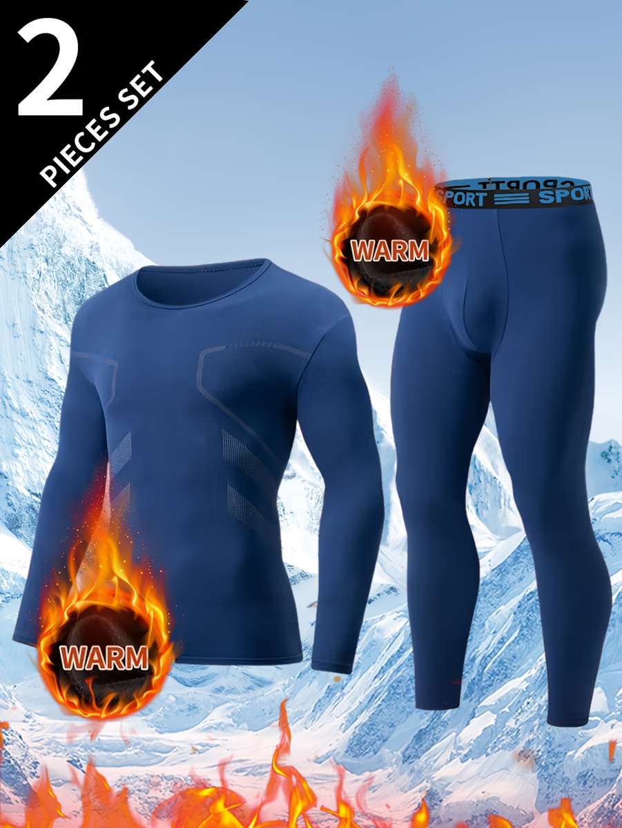 Thermal Underwear Color Blue Sizes