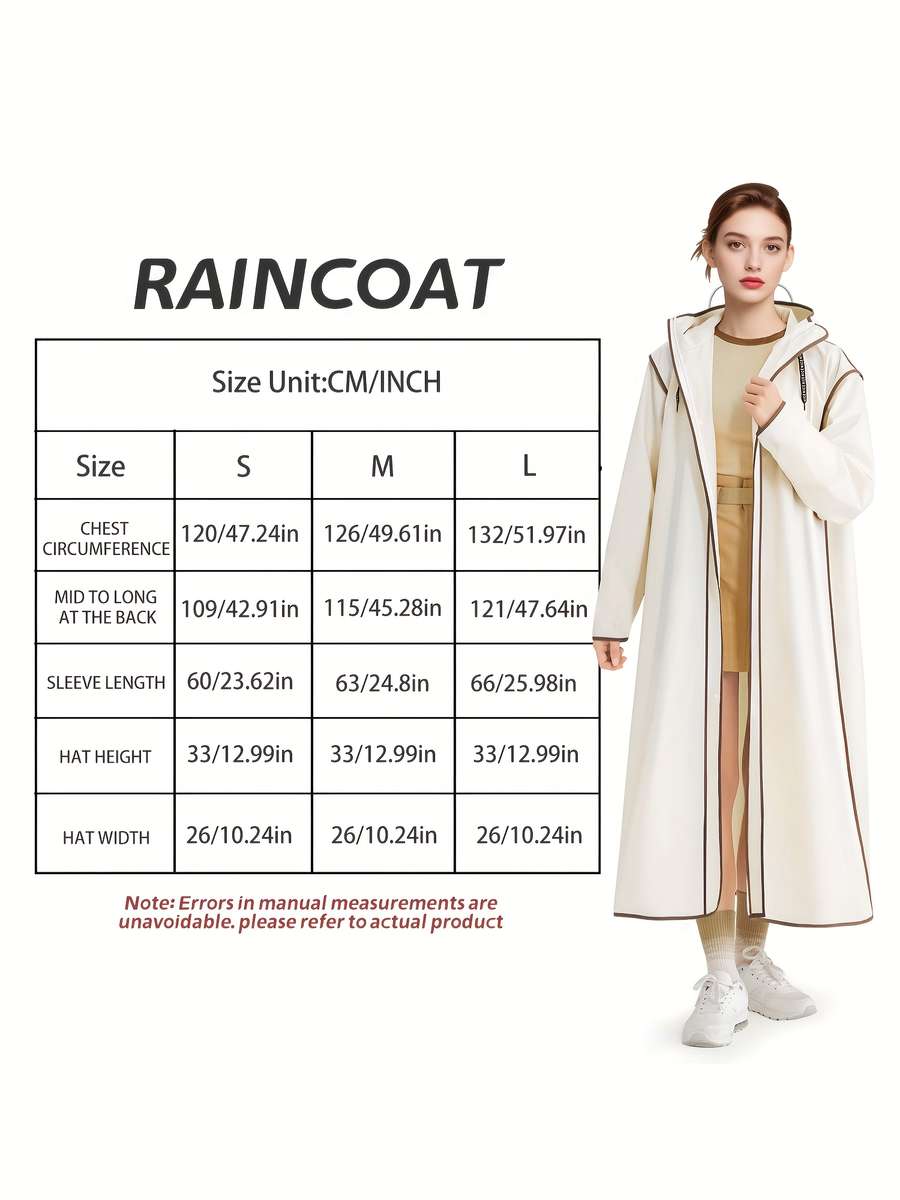 Raincoat M Beige Size Asian L