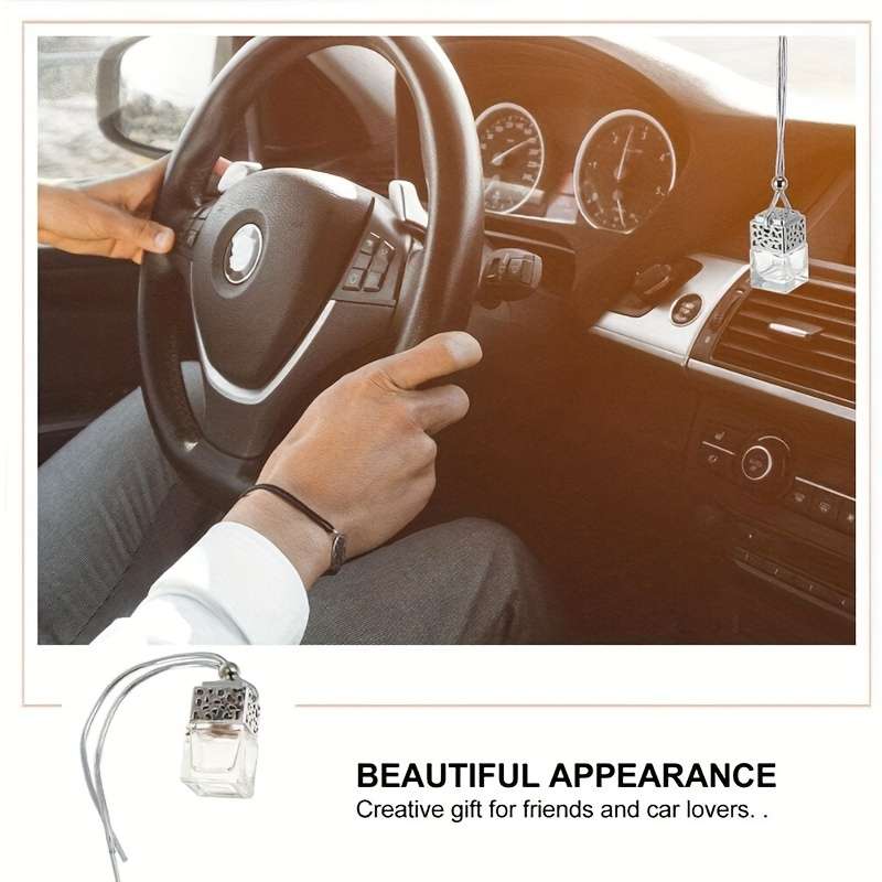 Car  Fragrance  Refill  Bottle Color Silvery   2Pcs