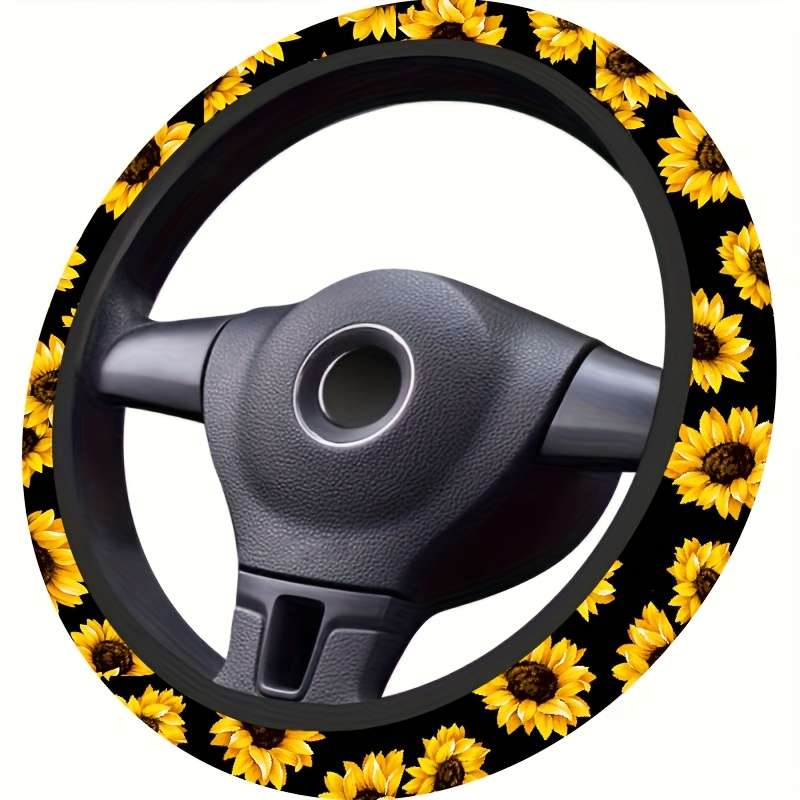 Car Steering Wheel Cover   Sunflower