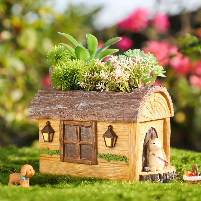 Village Resin R7C0Y1 Shaped Hole Mounting Planter Drainage Type Type Includes