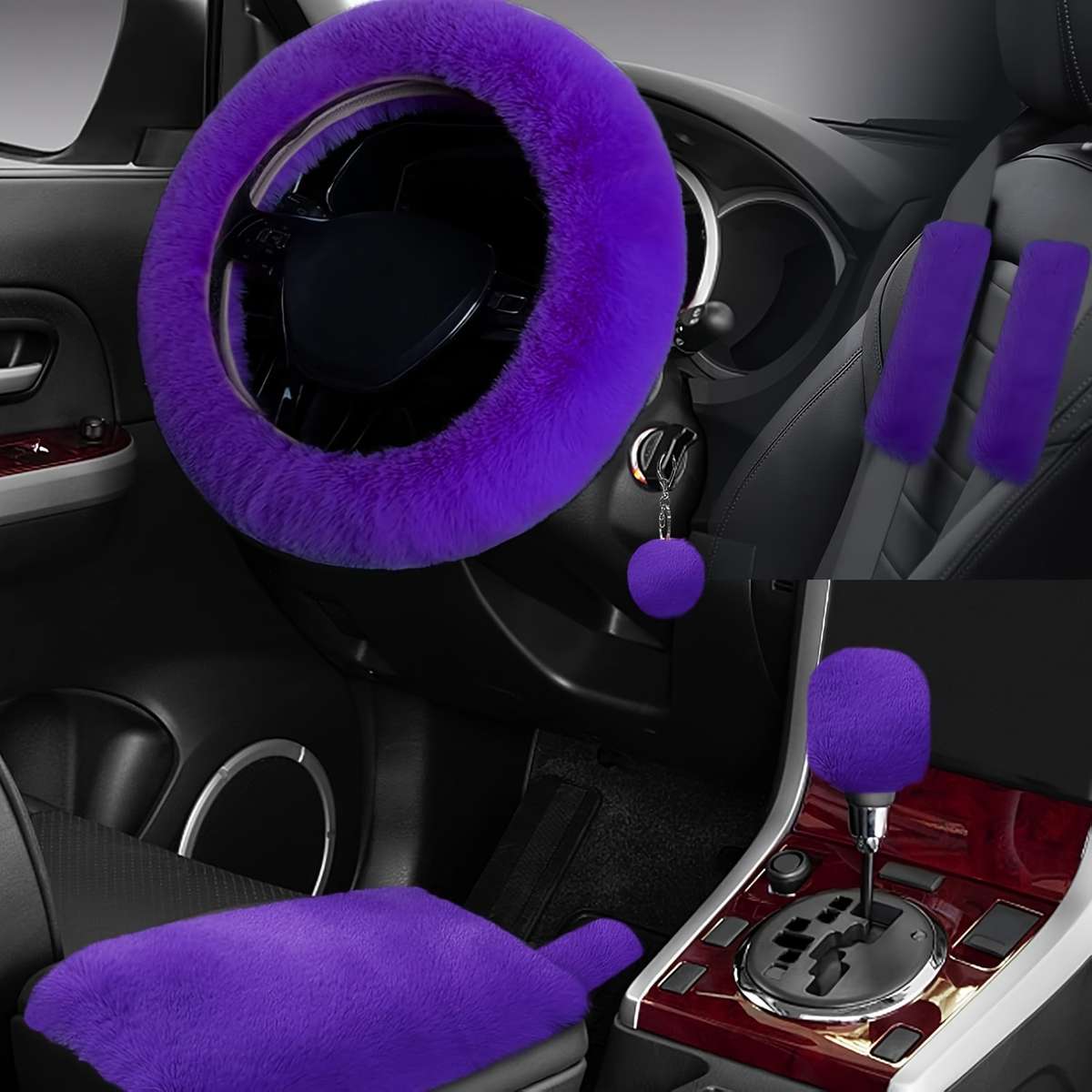 Car Steering Wheel Cover Purple