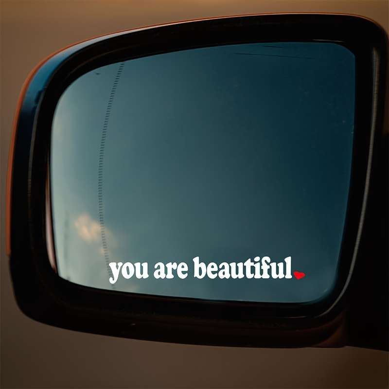 10Pcs Vinyl Rearview Decoration Designs Car Stickers Mirror Quotes