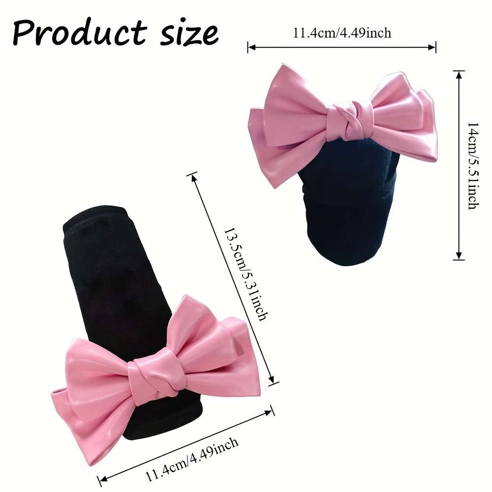 Car Interior Decor 2Pcscolor Black And Pink