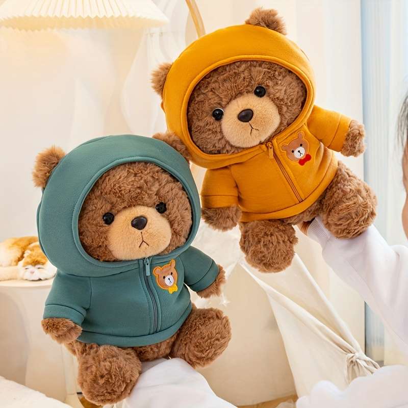 Plush Toys Items Yellow Sweatshirt Bear