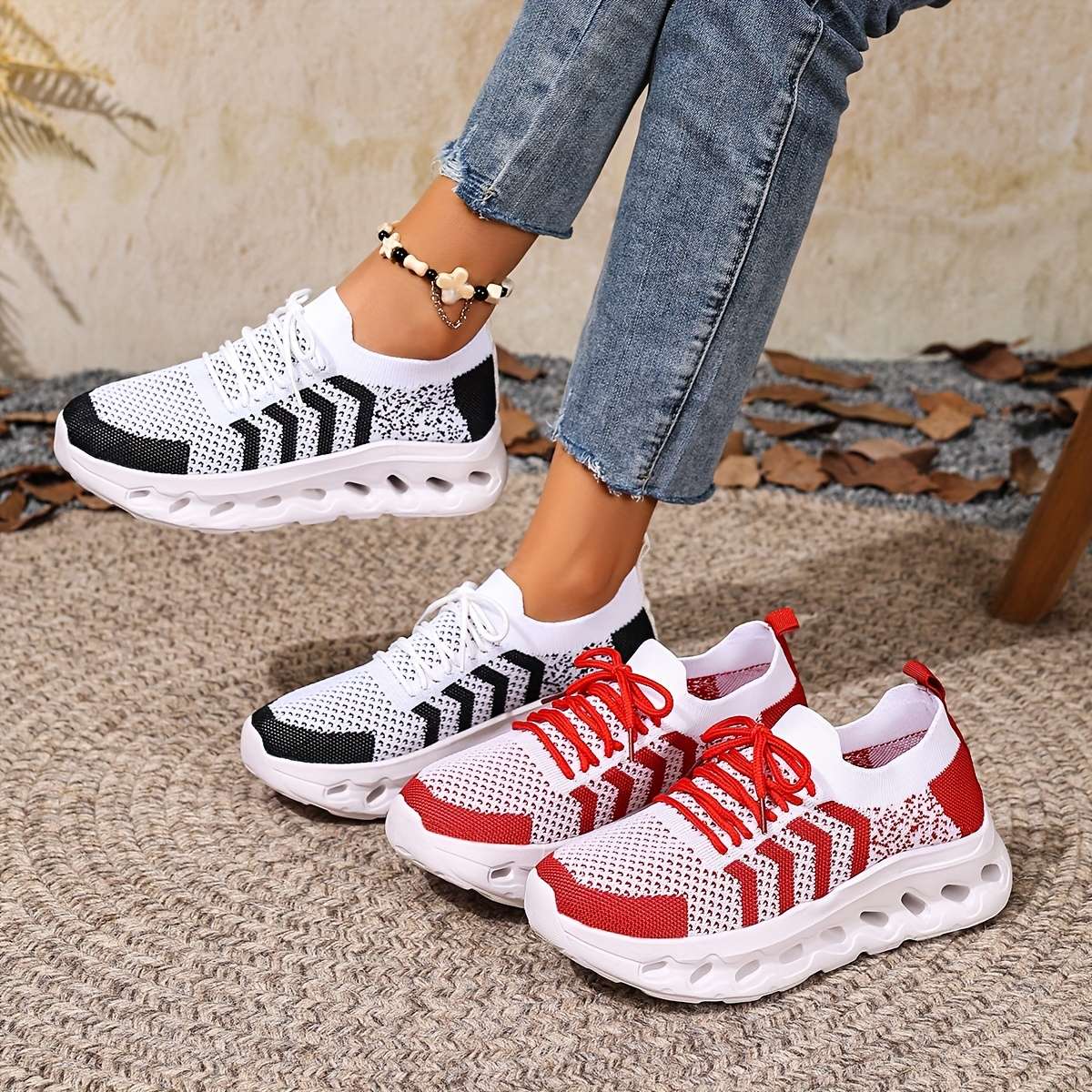 Women S Sneakers Color Red Sizeuk 8