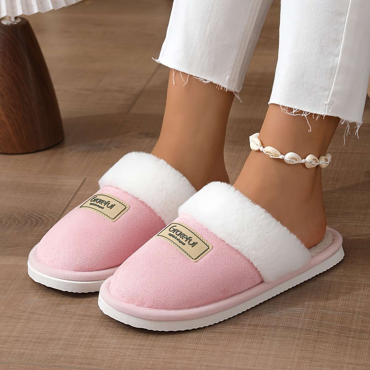 Cotton Slippers Color Grey Sizeuk 6.5-7