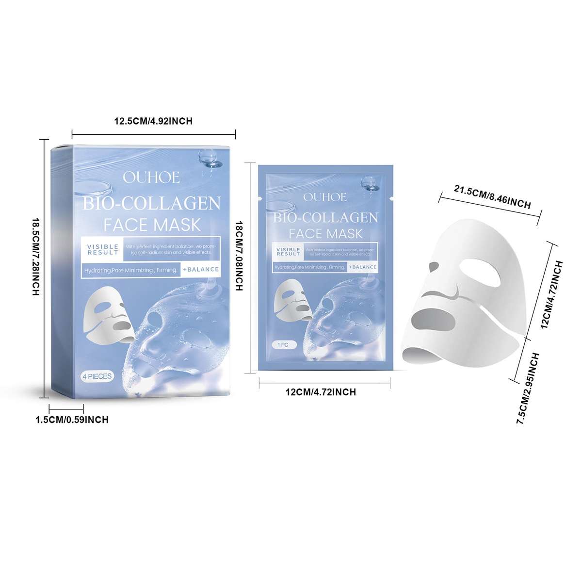 Facial Mask Capacity 4 Pieces 2