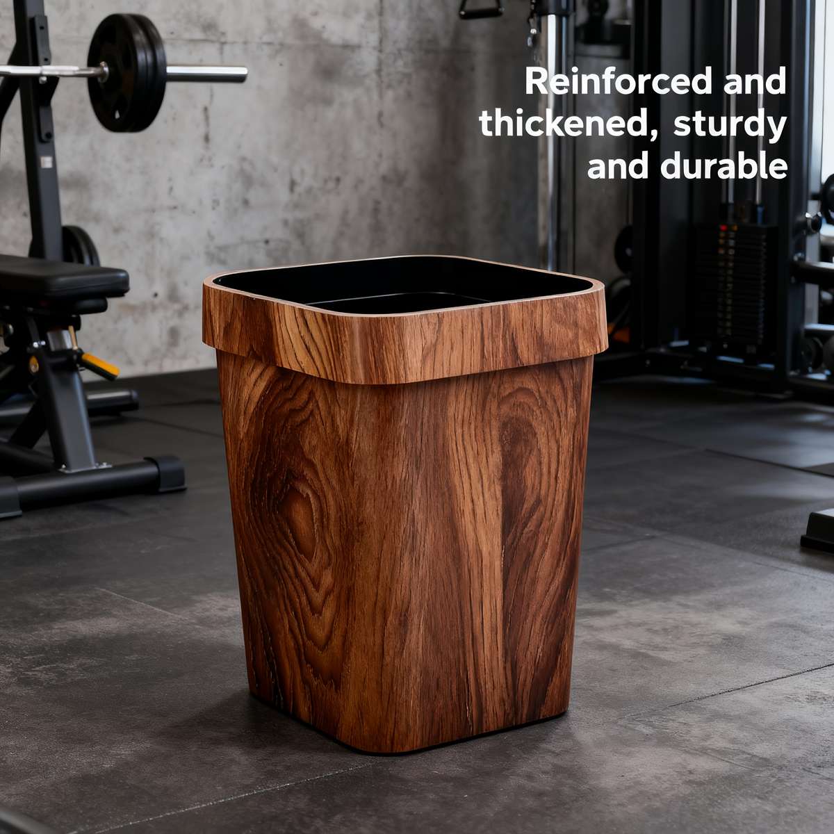 Garbage Can Color Press Ring Wood Grain 7L