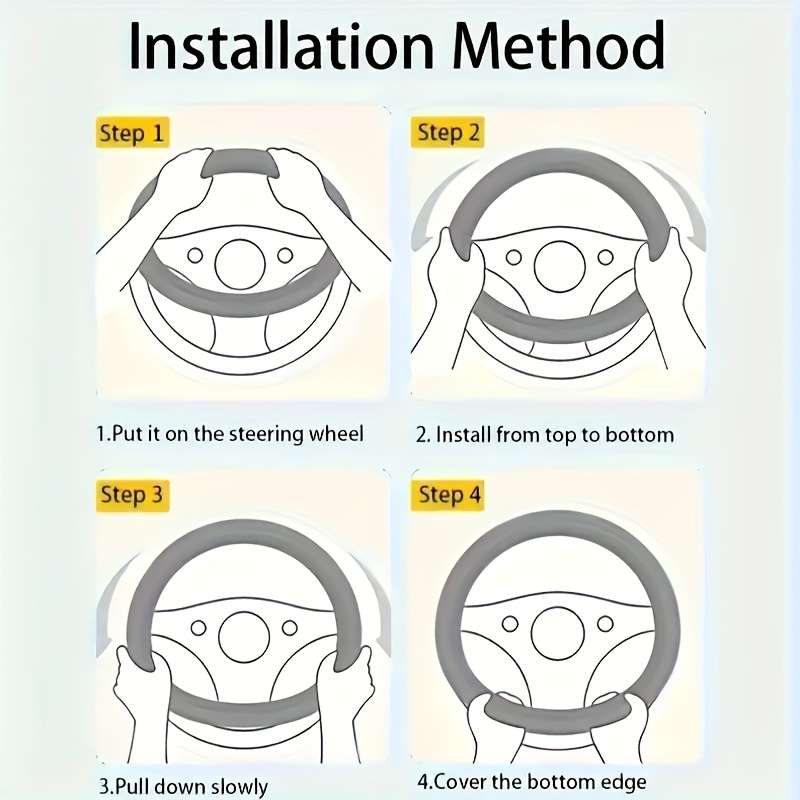 Car Steering Wheel Cover Black