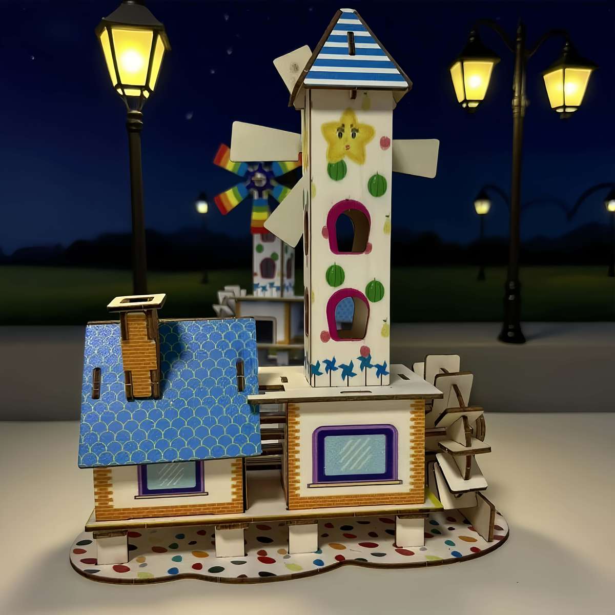 Building Toy Architectural Model Toy Set Items Windmill House