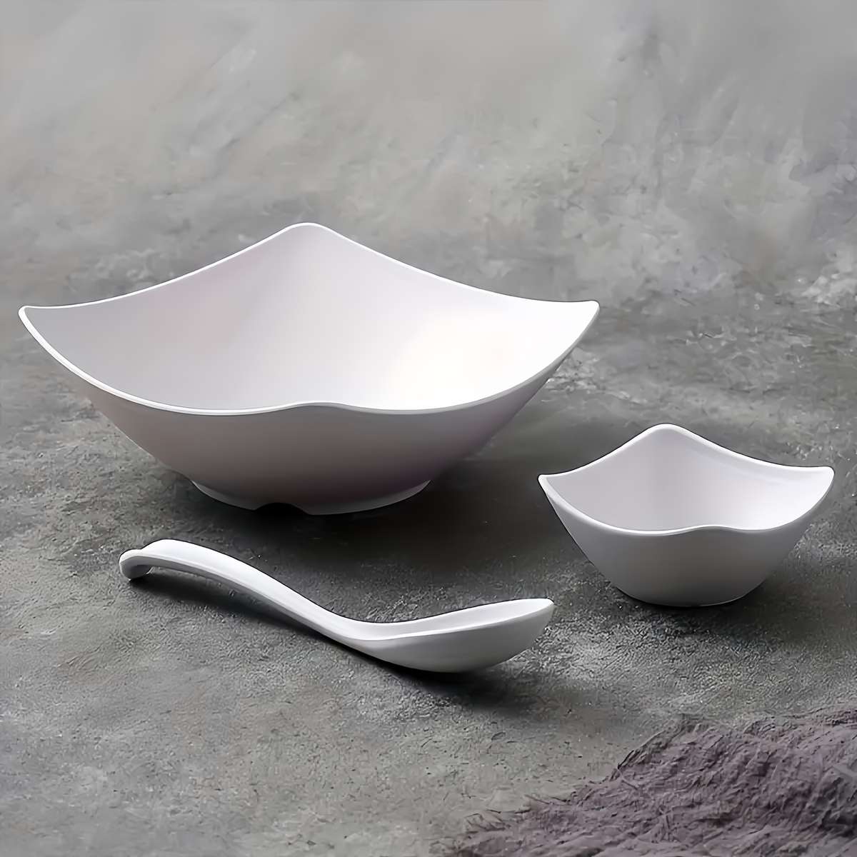Bowl Items White  Bowl   Plate  Spoon