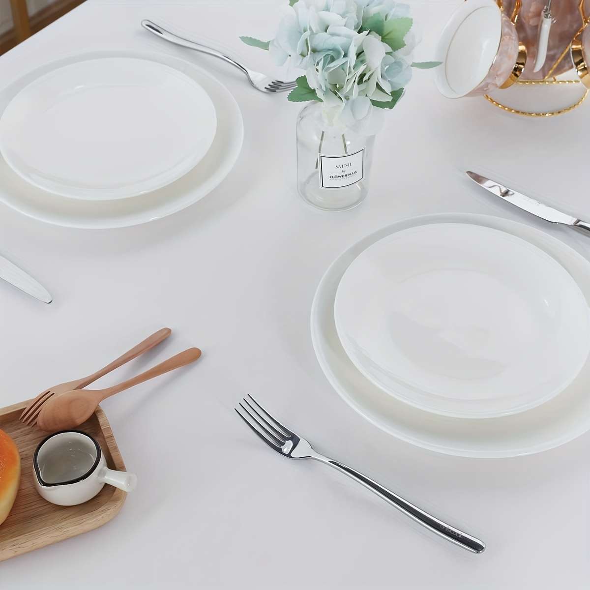 Christmas Tablecloth Color White 4Pieces
