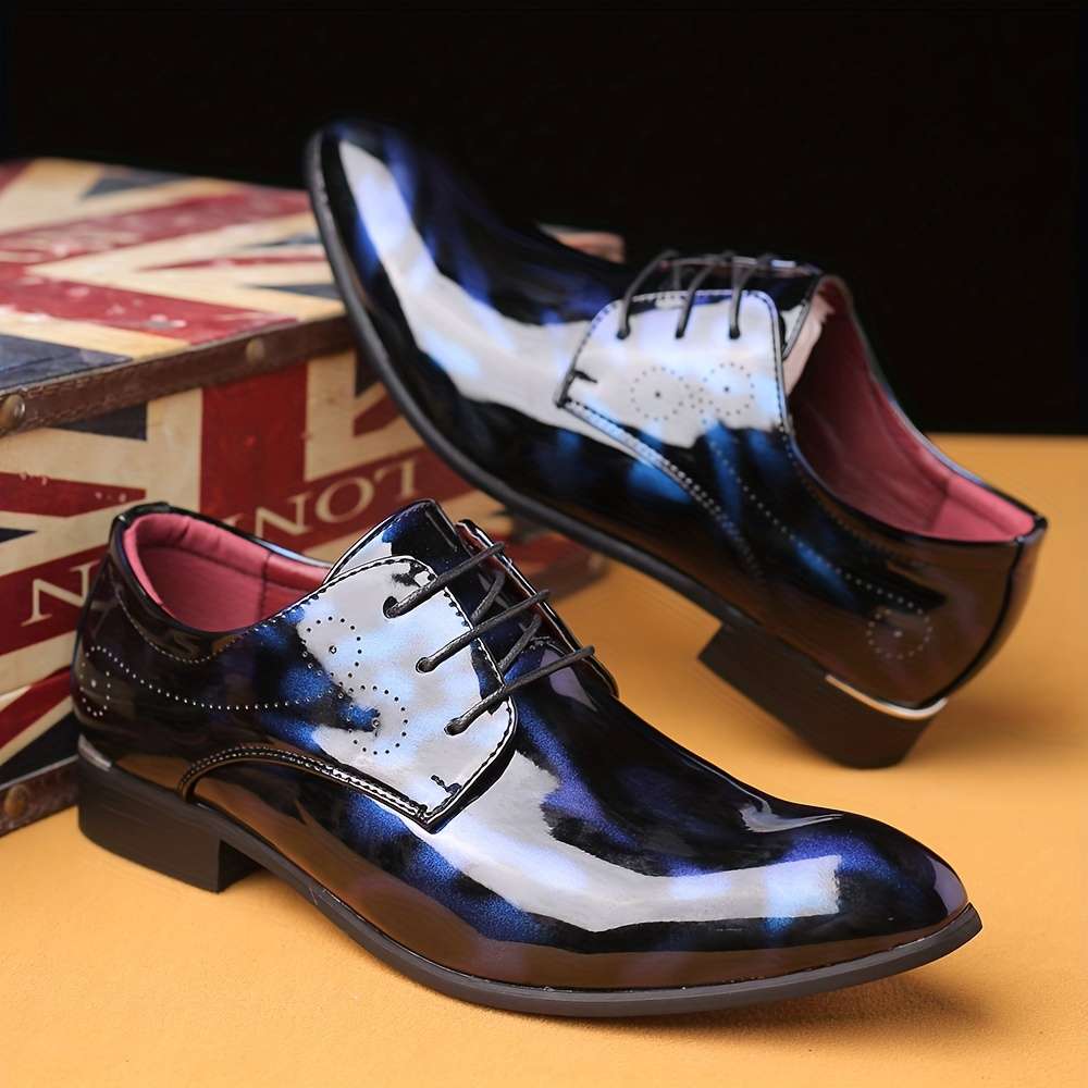 Mens Leather Shoes Color Black Sizeuk 10