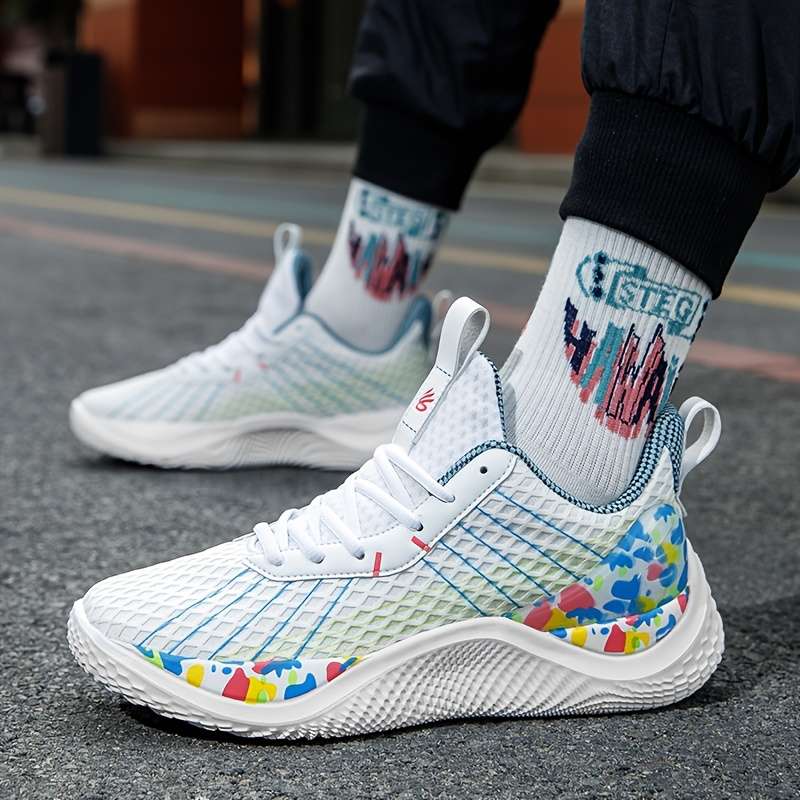 Sneakers White And Green Size Uk 7