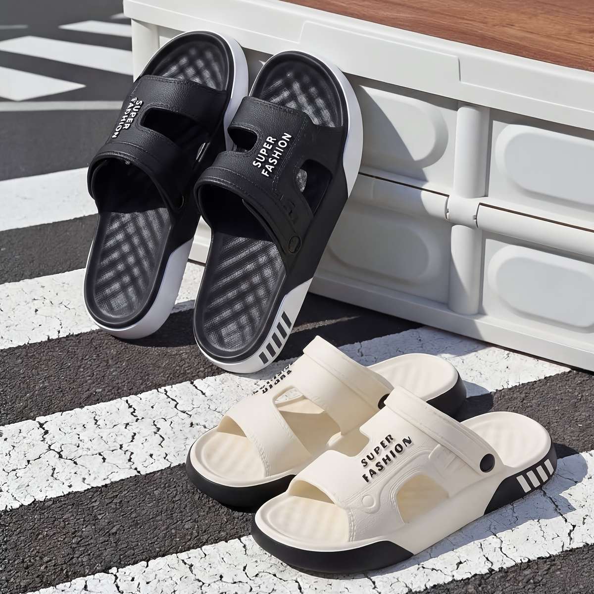 Sandals Color White Size Uk 6.5 7 Wide