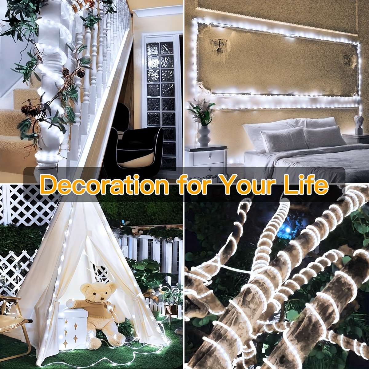 String Lights Color Warm White Size5M 50Leds