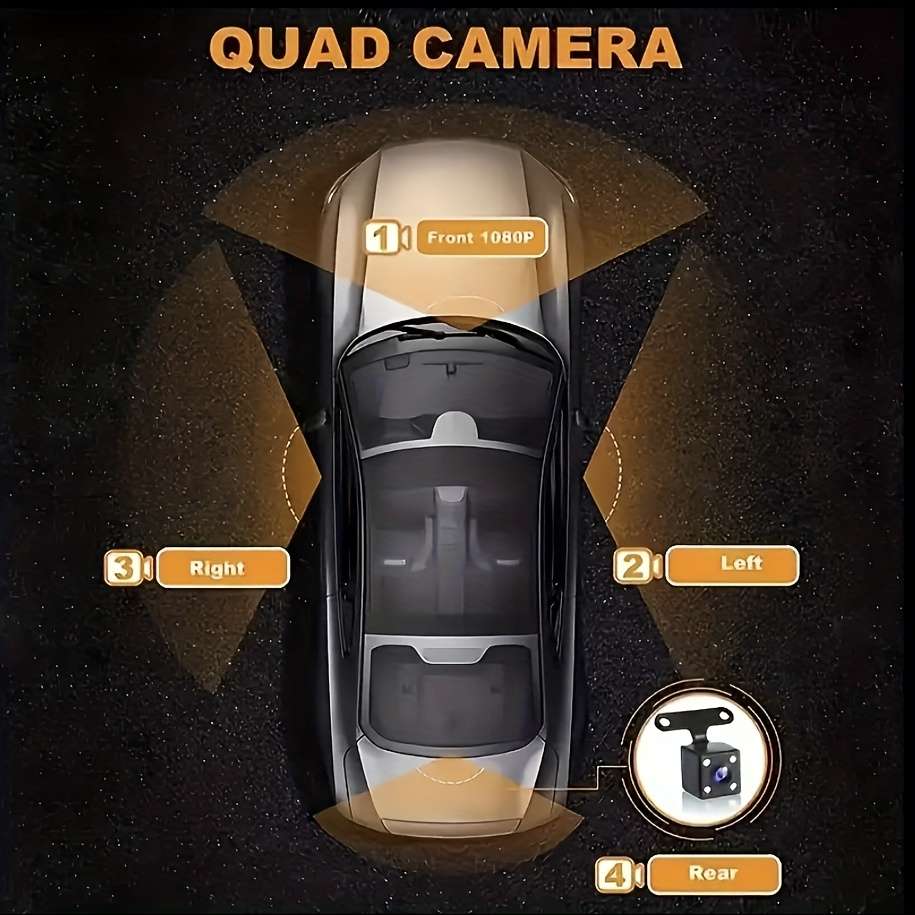 Dashcam Model 3 Cameras  Front Left And Right  With 64Gb Memory Card Included