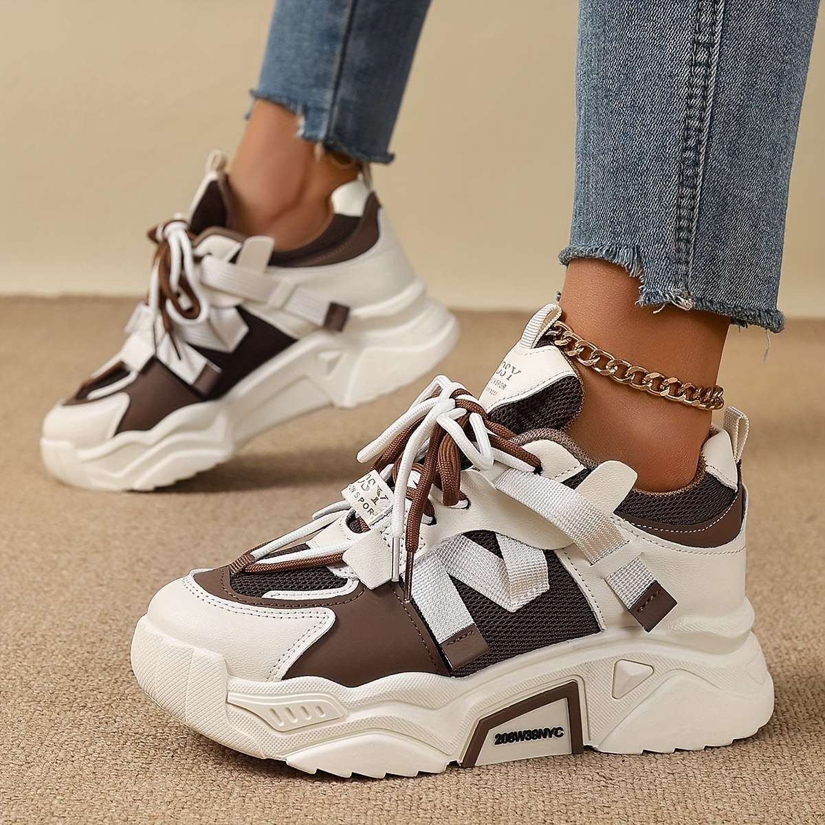 Women S Sneakers Color Dark Brown Sizeuk 5