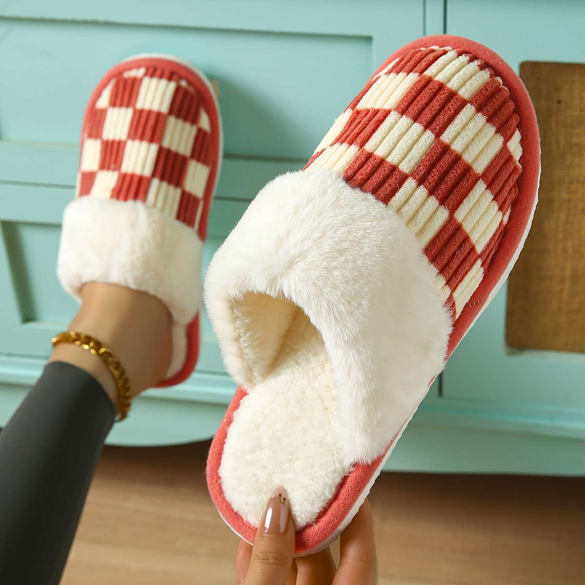 Cotton Slippers Color Grey Sizeuk 6.5-7