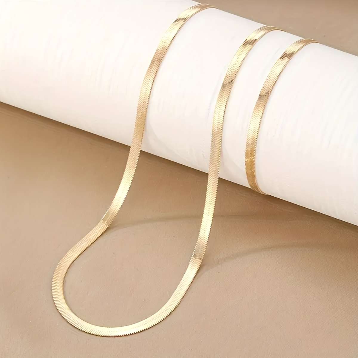 2Pcs Stainless Steel Flat Snake Bone