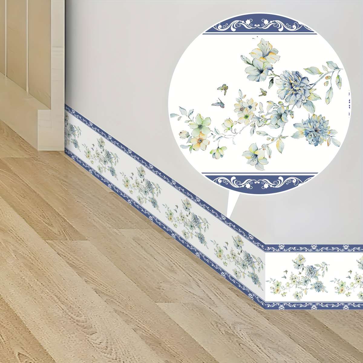 Pro Self Adhesive Table Wrap 461 color blue - white size 12x500cm