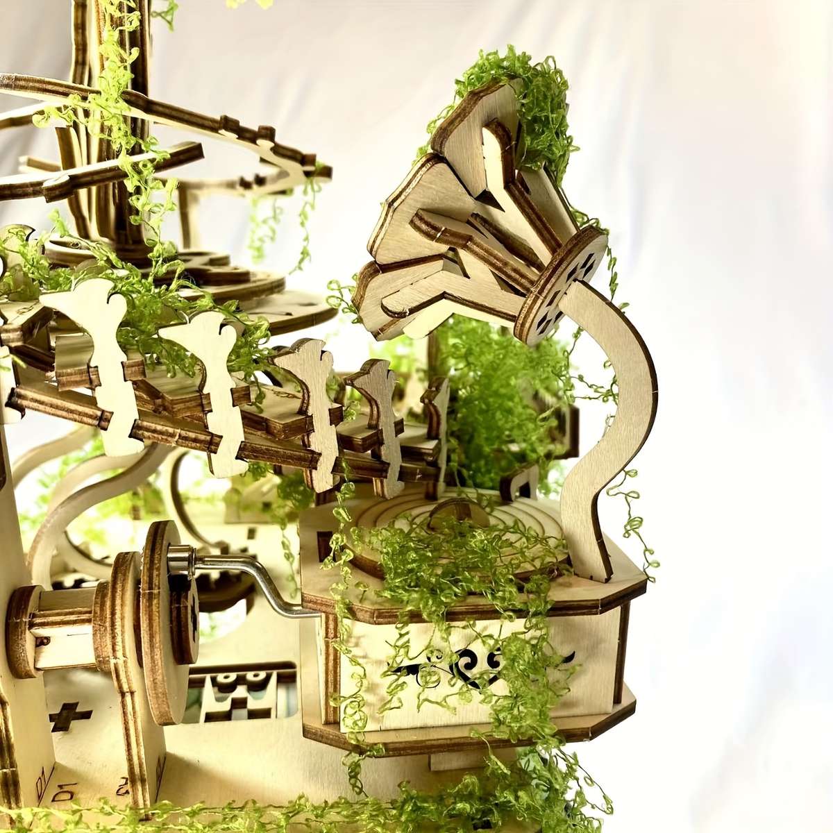 3D Building Model Puzzle Set Items Green Moss Ruins
