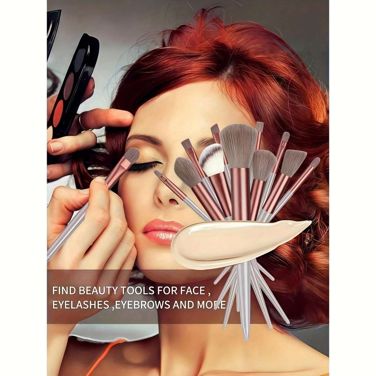 Makeup Brush Set Color Coffee Brown