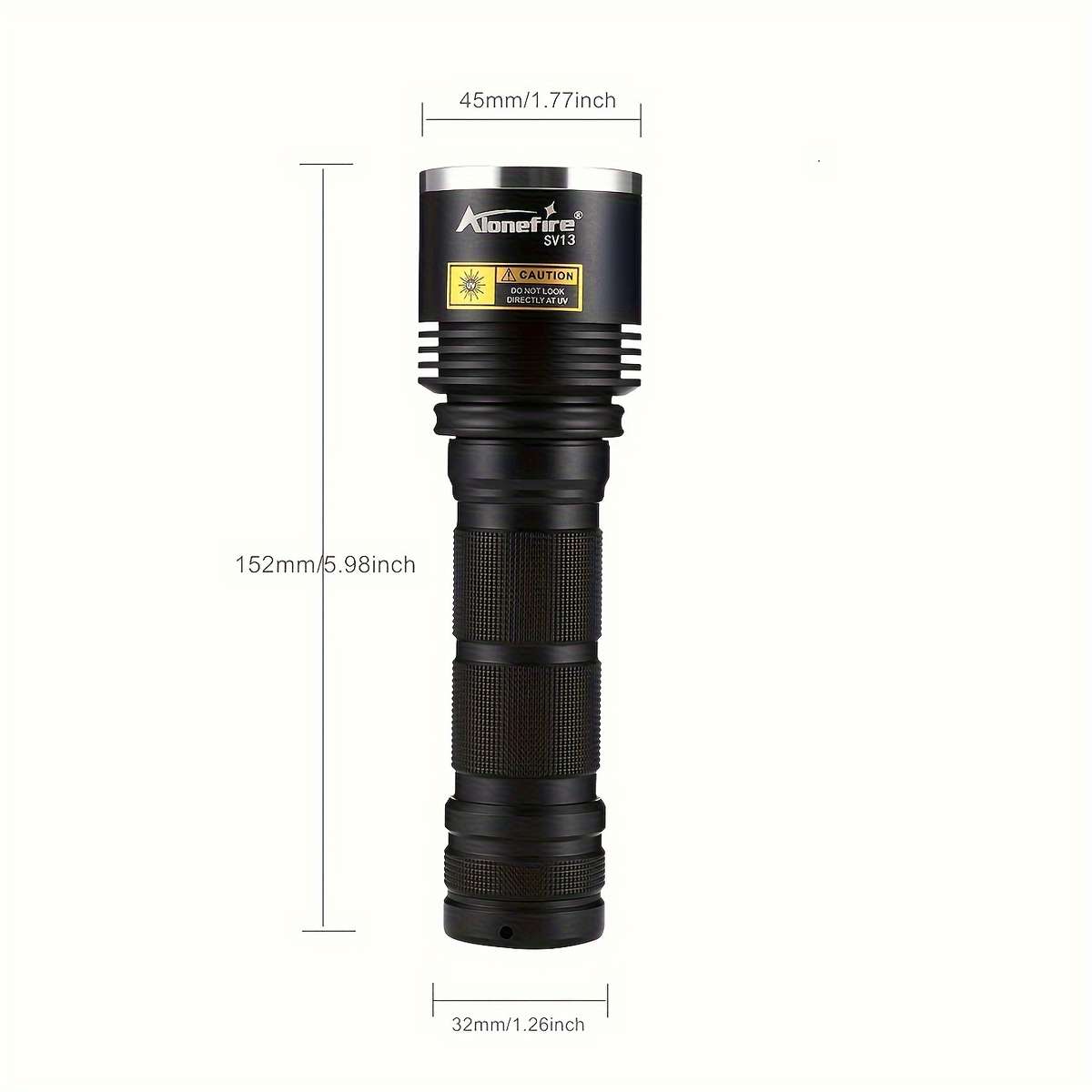Flashlight Color Black Items365Nm 25W
