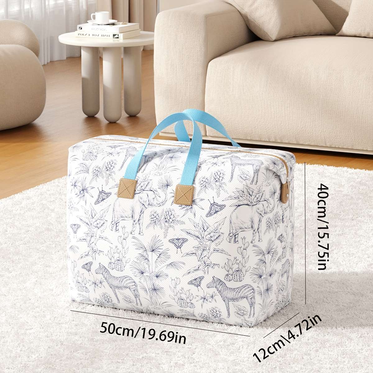 Large Capacity Storage Bag Clothes Quilt Foldable Reinforced Handle Strong
