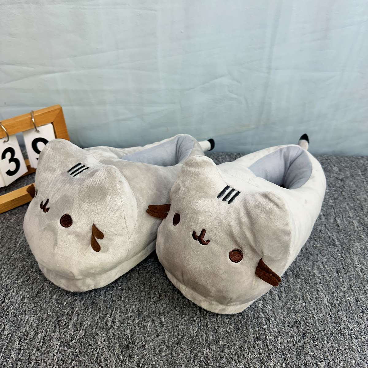 Cotton Slippers Color Grey Sizeuk 8.5