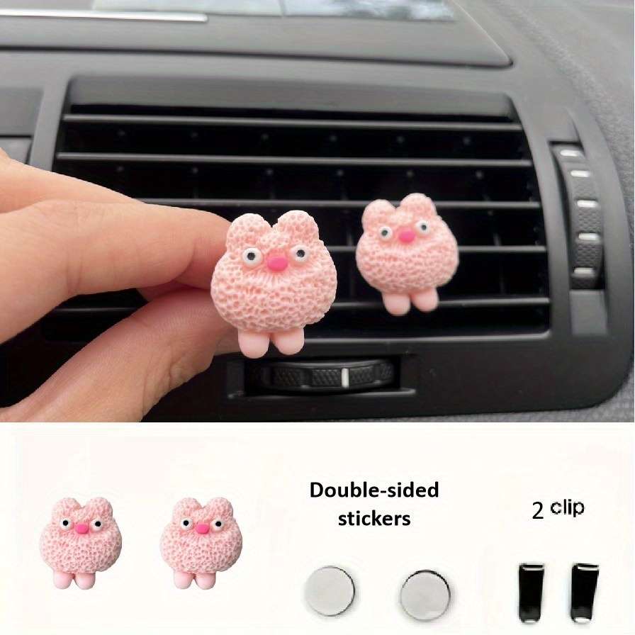 Car Interior Decor Style White 2Pcs