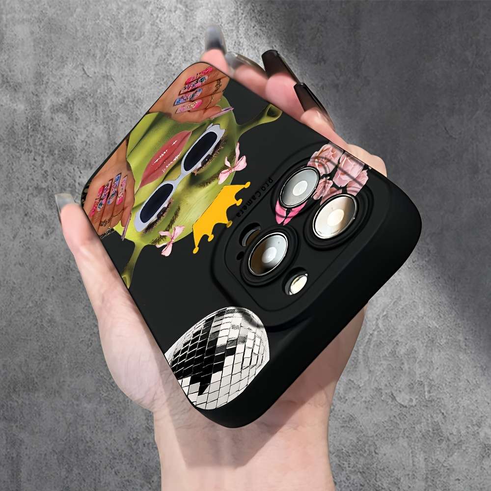 1Pc Black For iPhone 12 Art Shrek Phone Case