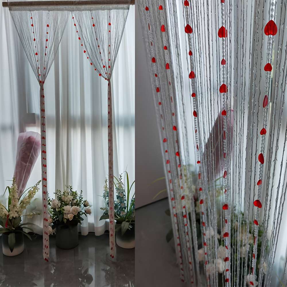 Door Curtain Color Red Size3.2Ftx6.5Ft