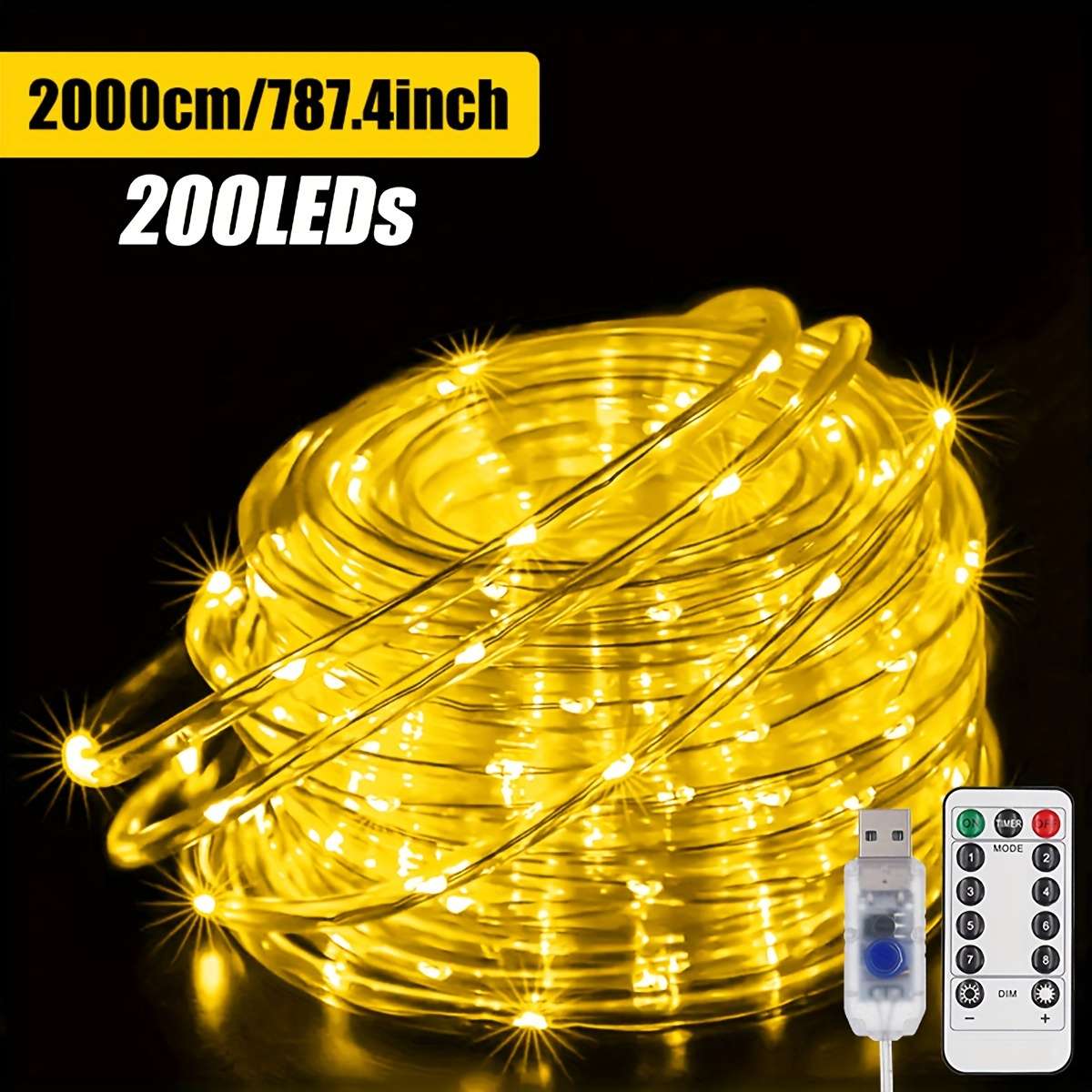 String Lights Color Warm White Size5M 50Leds