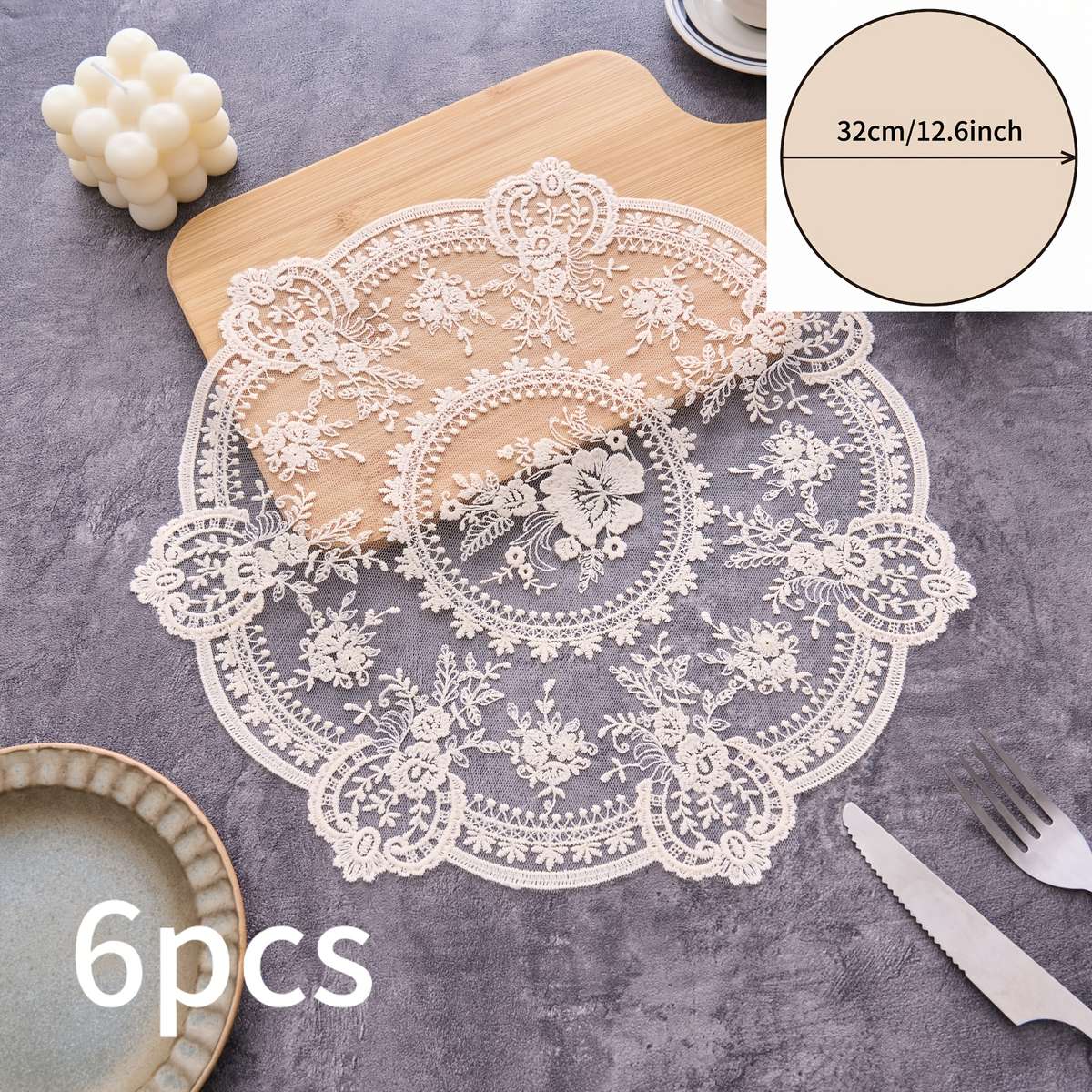 Wedding Supplies Color White Quantity 6Pcs