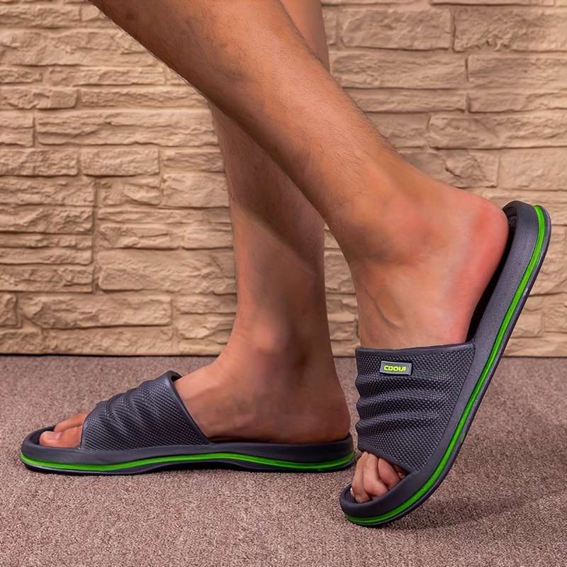 Men Slippers Summer Style Deep Blue Size Uk 8.5 To 9