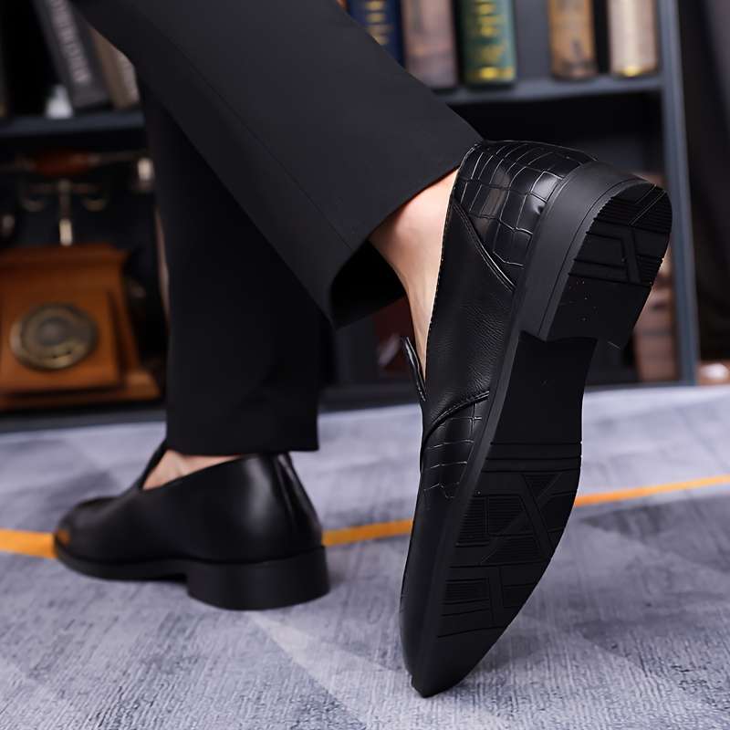 Mens Leather Shoes Color Black Sizeuk 10