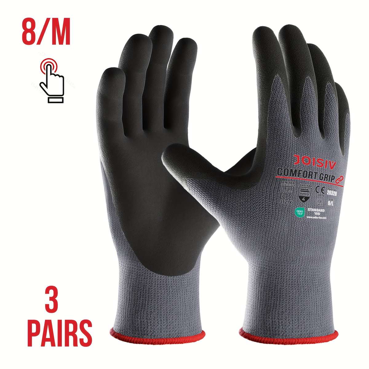 Work Gloves Size L Quantity Orange 1 Pair