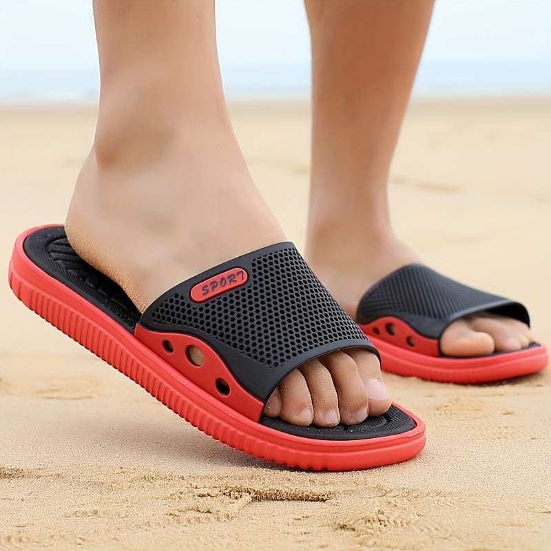 Men Slippers Summer Style Green Size Uk 7