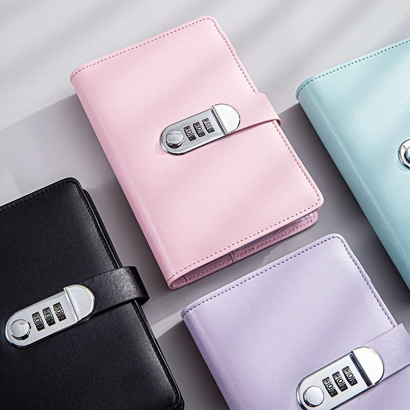Classic Password Lock Money Book With Combination Dial Secure Metal Clasp