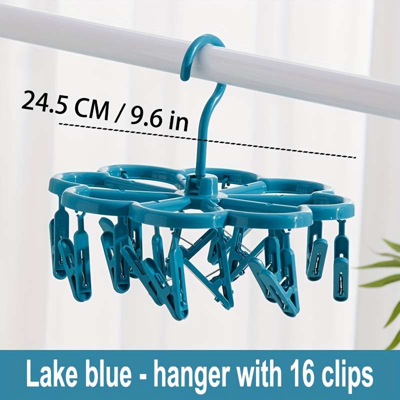 Clothes Rack Blue16 Clip Clothes Drying Rack24Cm9.6Ins
