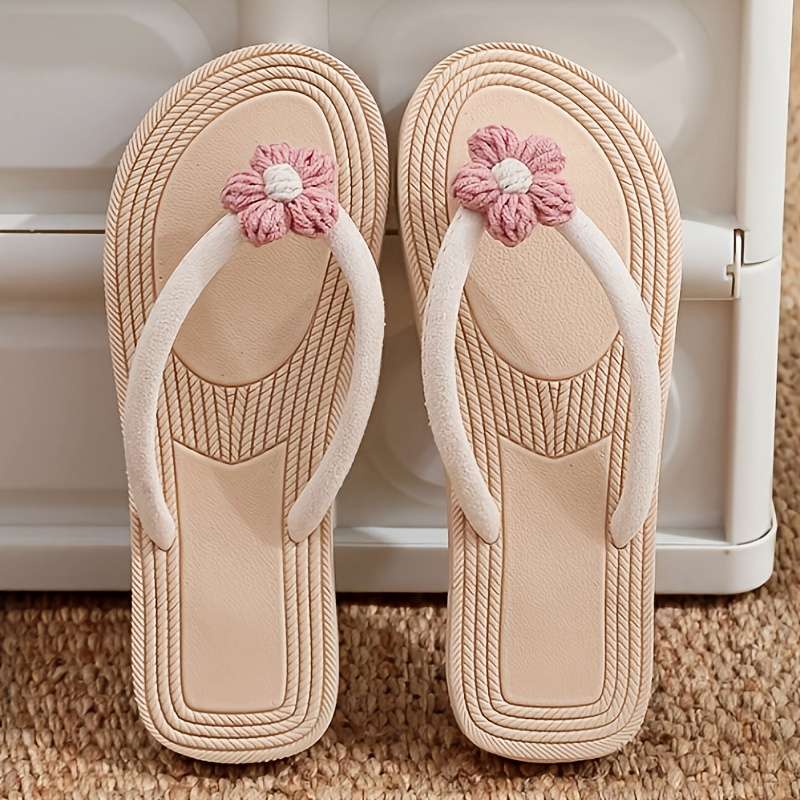 Ladies Summer Flip Flops Black+Red Uk 6