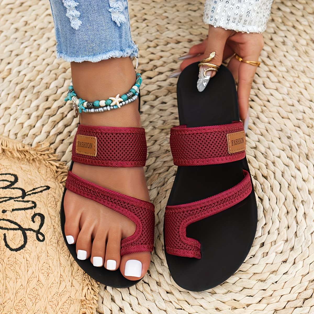 Ladies Summer Flip Flops Black Uk 7