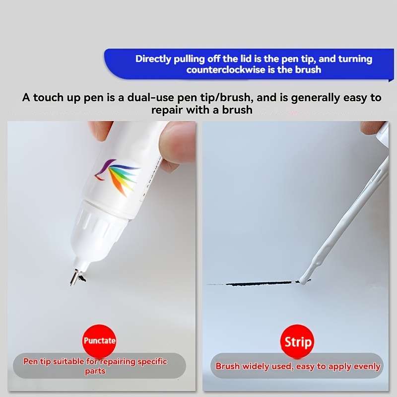 Car Scratch Repair Tool Color Pearl White Quantity 2Pcs  Touch  Up Pen  Add  Sandpaper