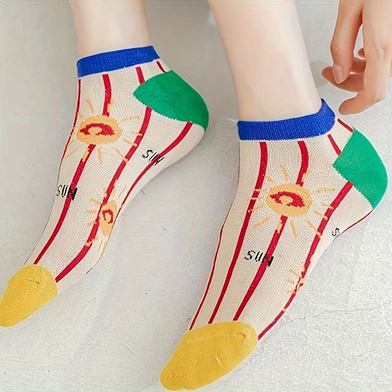 5 Pairs Mixed Color Randomly Sent One Size High Elastic Socks
