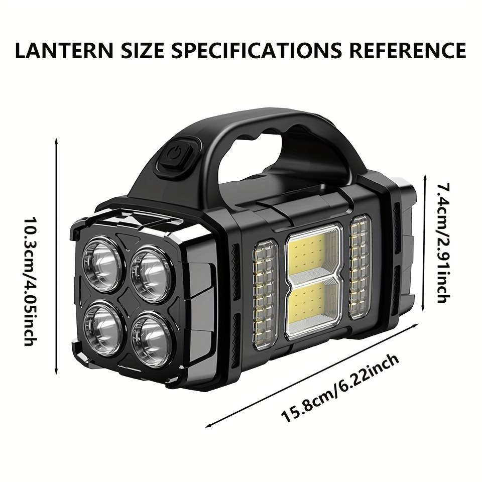 Multi Functional Solar Portable Light Led Cob Emergency Light Usb Charging Ip6